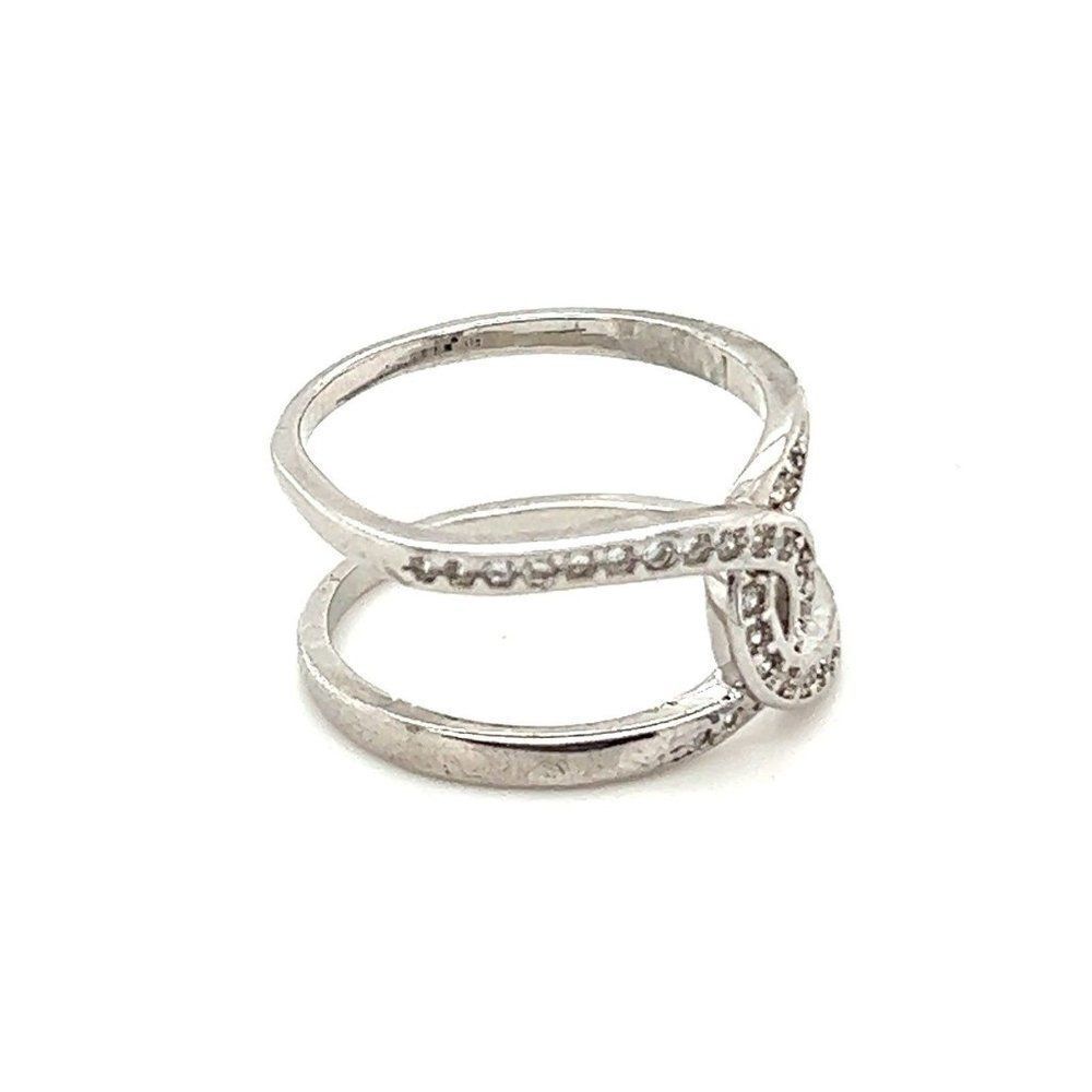 Crossover Cz Ring - Picture 3 of 7